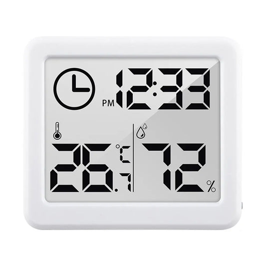 Thermohygrometer Ultra-Thin Simple Smart Home Electronic Digital Thermometer Hygrometer LCD Digital Wall Clock